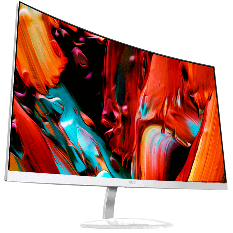 aoc新品显示器27英寸曲面75hz无边框高清ps4游戏台式电脑曲屏32液晶