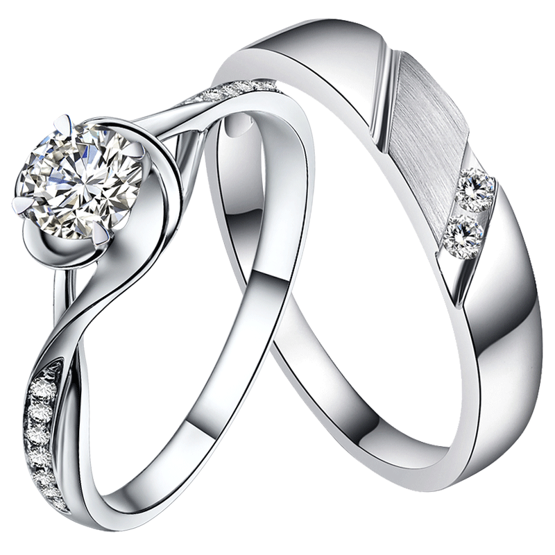 鸣钻国际结婚男女款白金求婚一对戒好不好?开箱评测,后悔买迟了?