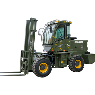 华亚重工越野叉车四驱3吨柴油5吨一体式液压搬运车内燃升降叉车厂 券