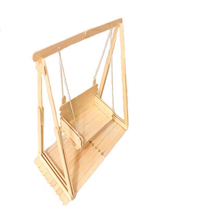 热销雪糕棒木棒儿童diy手工制作模型秋千幼儿园益智创意材料包