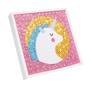 儿童钻石画 diy手工制作带框粘贴水晶贴画小学生玩具礼物女孩包邮 券