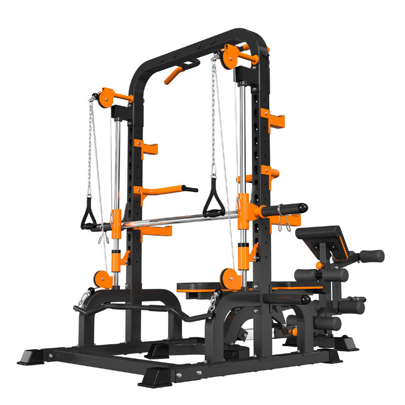 多功能举重床家用卧推器深蹲架杠铃框式哑铃凳龙门史密斯健身器材