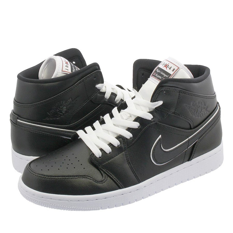 烽火体育 air jordan 1 mid aj1 黑白奥利奥 篮球鞋 852542-016