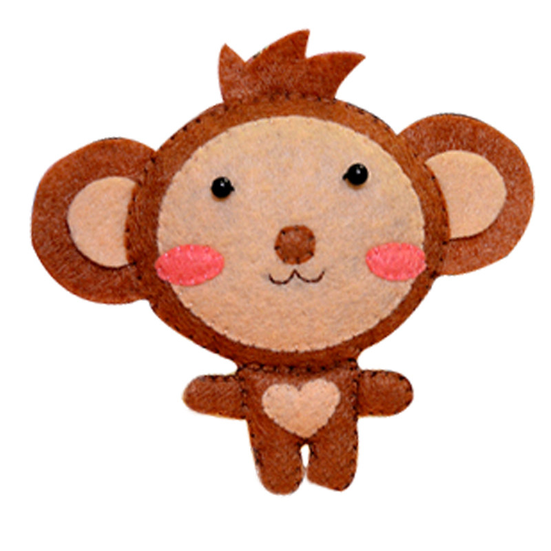 免裁剪十二生肖玩偶挂件不织布无纺手工diy布艺玩具材料包幼儿园