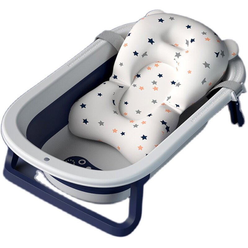 婴儿洗澡盆浴盆宝宝可折叠幼儿坐躺大号浴桶小孩家用新生儿童用品