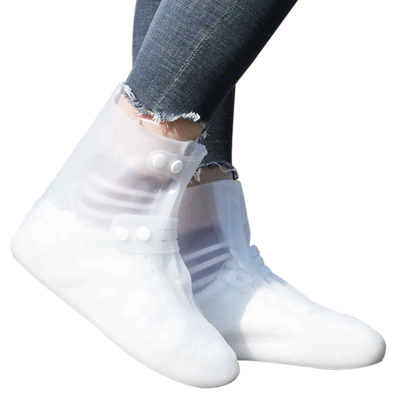 便携式透明雨鞋水靴雨靴套鞋女防水男中筒韩国可爱下雨天加厚水鞋