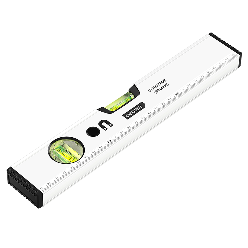 得力水平尺高精度实心铝合金家用小型平水平衡尺测量磁性防摔靠尺