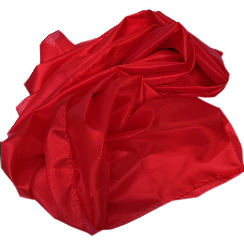 包邮70厘米宽秧歌红绸带舞蹈绸子大红绸布长彩带年会红绸腰鼓道具