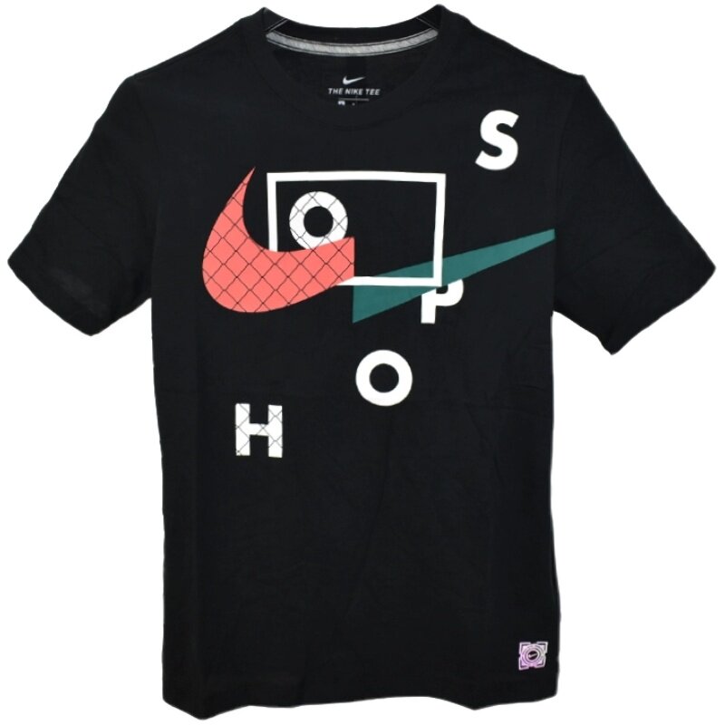 耐克男2020新款断钩印花短袖运动休闲宽松透气t恤 ck1180-010 - vam