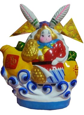 中号兔爷兔儿爷老北京特色工艺品骑黄虎北京礼品纪念品礼盒