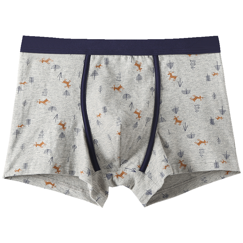 芬腾男士内裤男平角裤青年潮韩版个性纯棉质透气全棉四角裤头裤衩