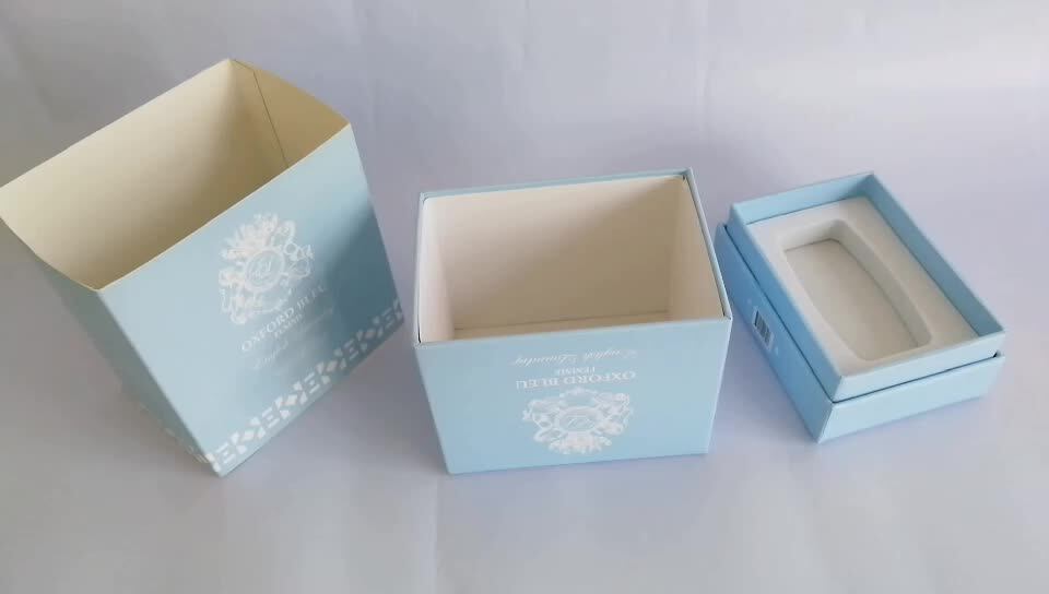 hard cardboard box for cosmetic perfume packing with eva foam