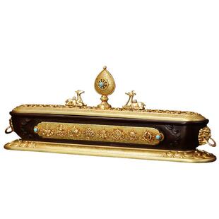 藏式香炉纯铜卧香炉线香炉卧式祥麟卧香薰香炉家用室内香盒卧香炉