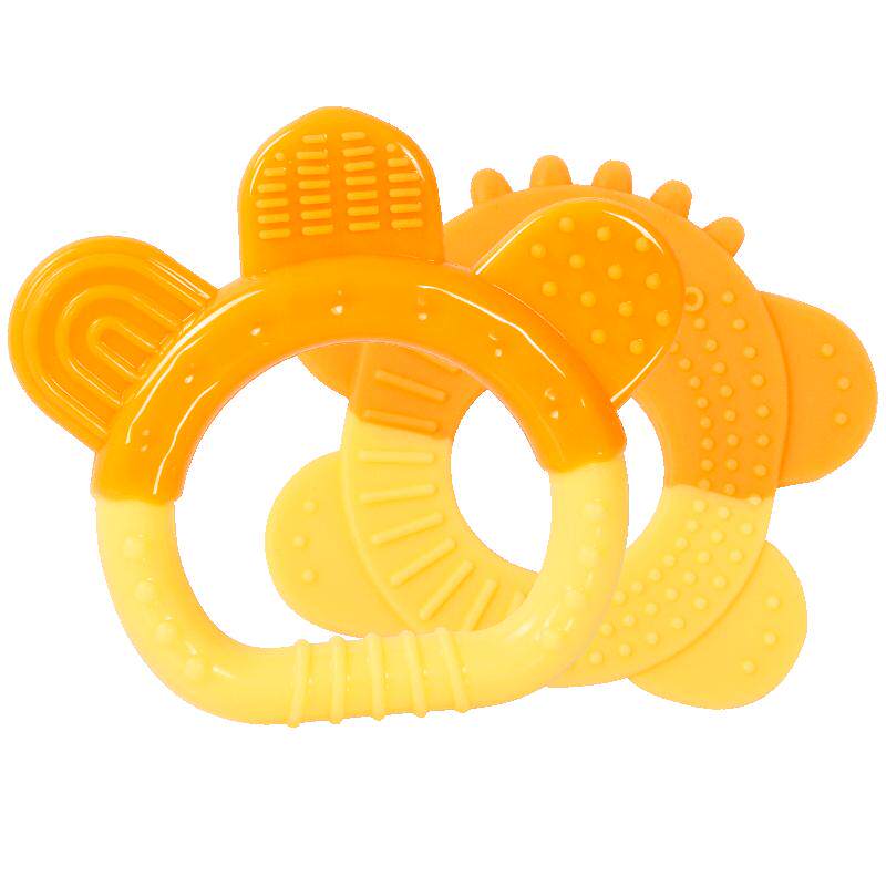 宝宝磨牙棒婴儿牙胶玩具可水煮 戒防吃手神器 安抚咬咬胶全软硅胶