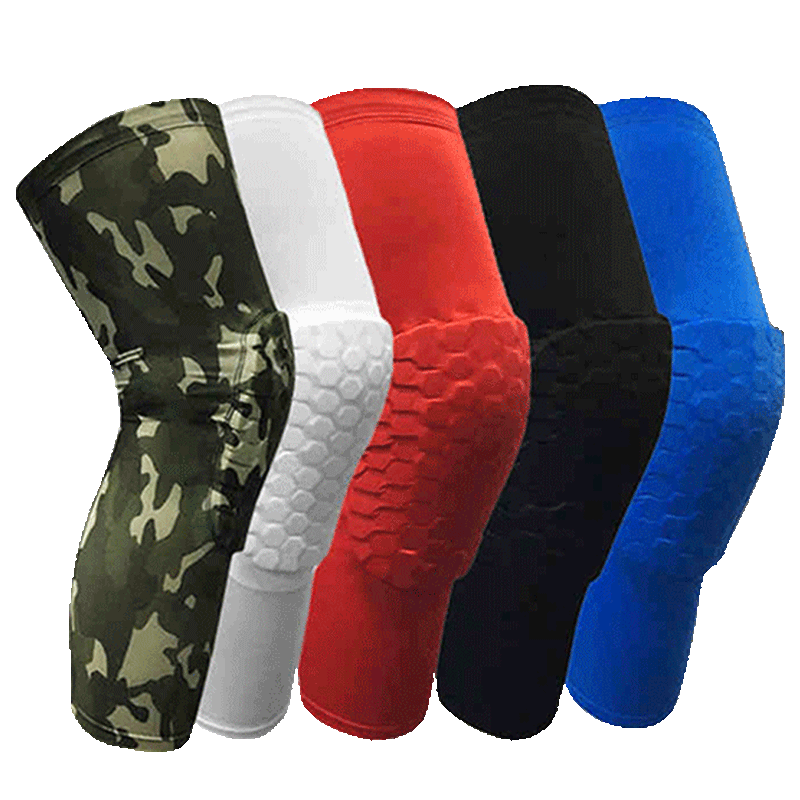 篮球护膝长款nba运动蜂窝防撞足球半月板膝盖护具儿童训练装备