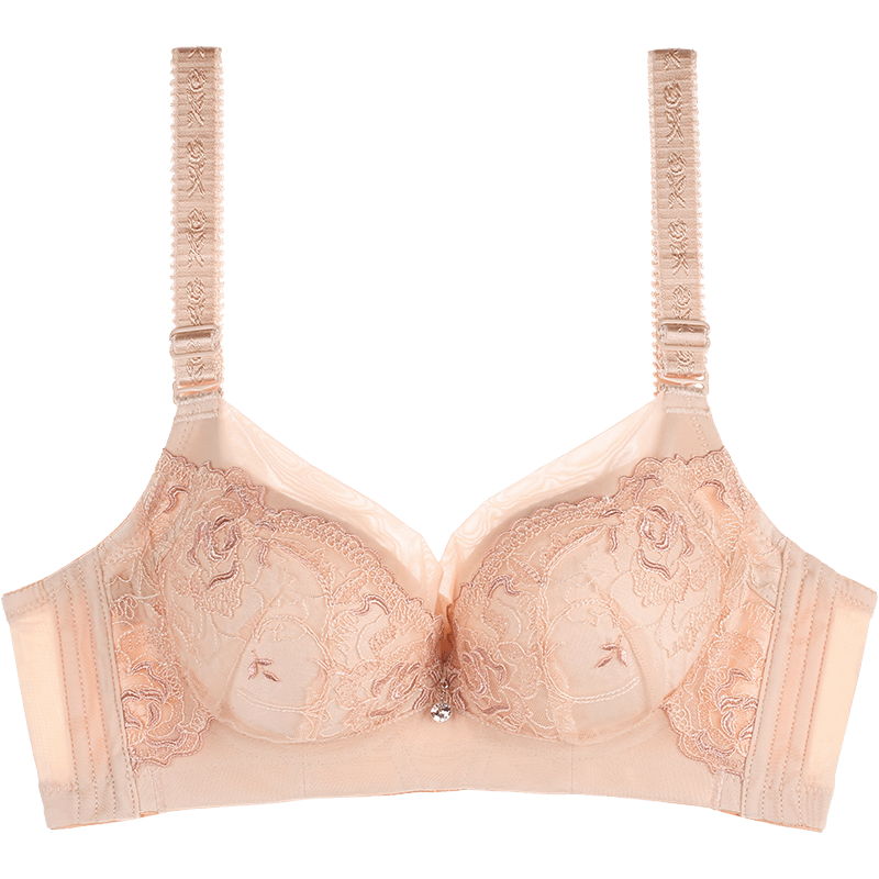 夏娃之秀新品内衣女无钢圈舒适蕾丝性感文胸厚薄款收副乳上托3652