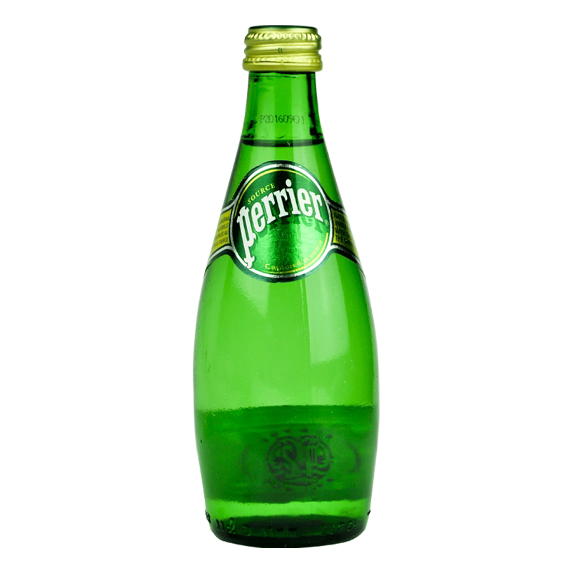 perrier法国巴黎水柠檬味苏打水330ml*24瓶/整箱饮料矿泉水气泡水