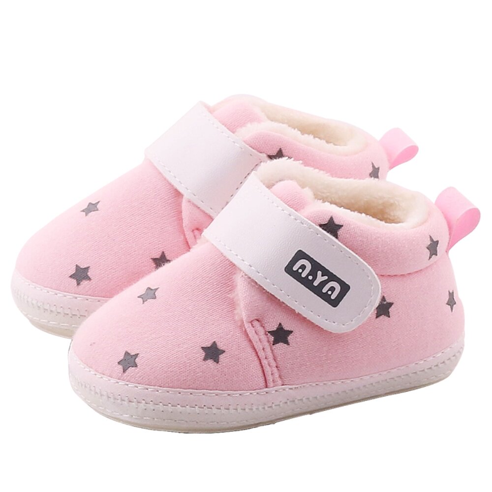 宝宝棉鞋0-1岁2新生婴儿鞋不掉冬款6-12个月学步鞋软底加绒保暖鞋