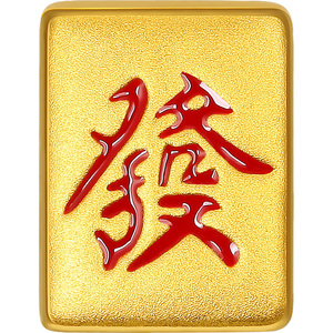 潮宏基麻将发中南串珠转运珠3d手链