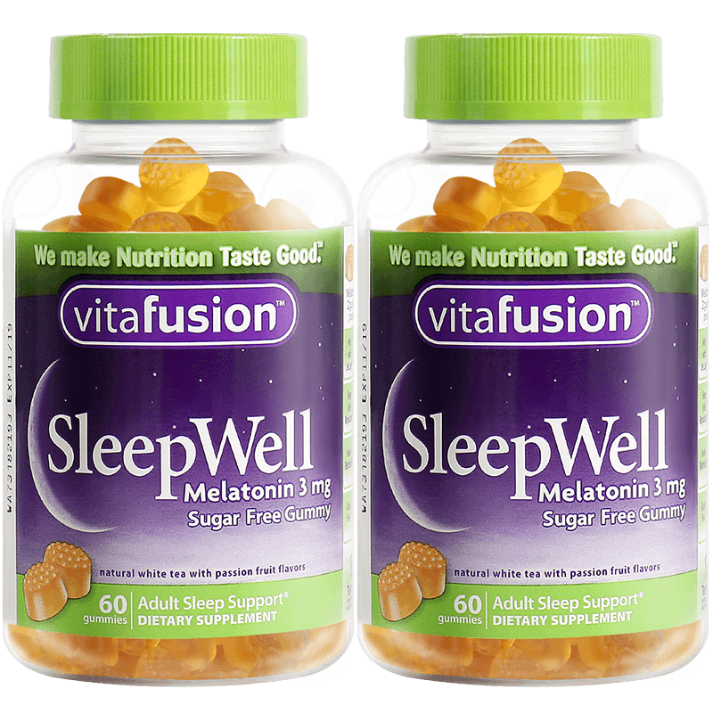 vitafusion美国 sleepwell褪黑素睡眠糖助眠安瓶安神软