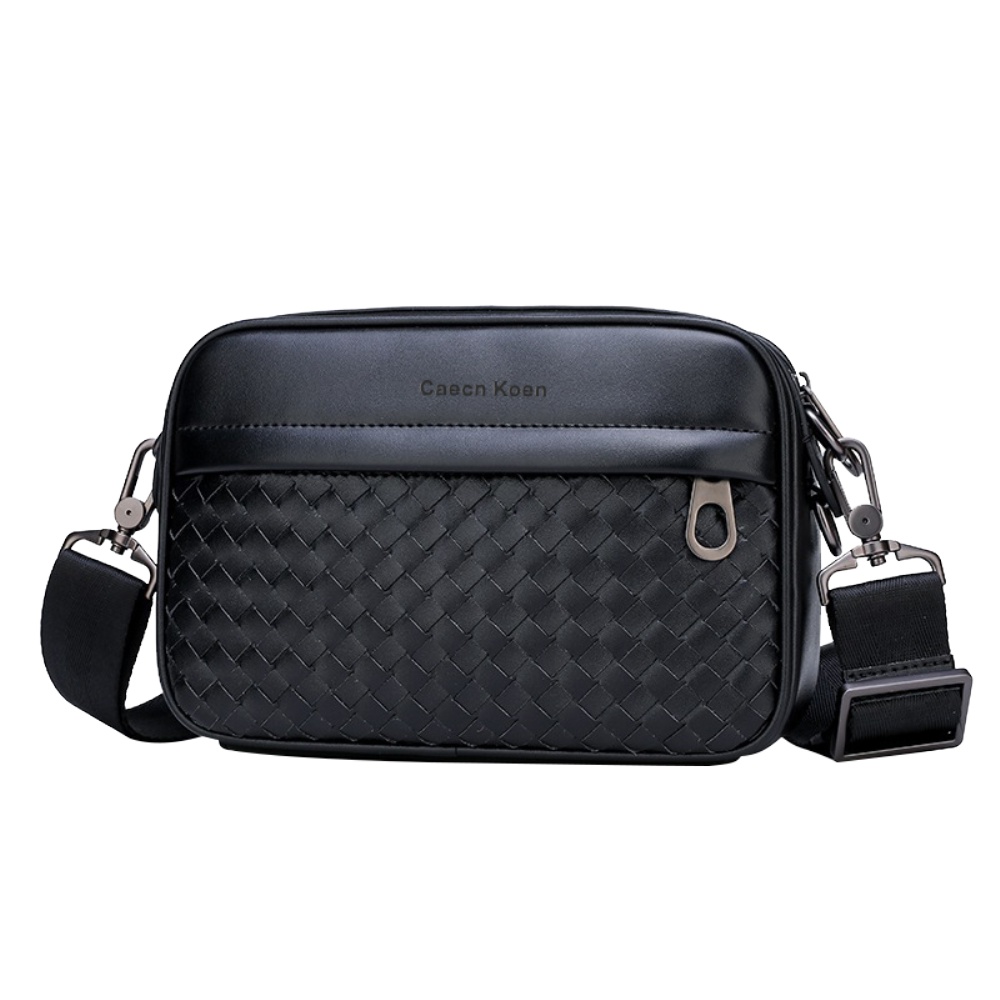 挎包男真皮编织男士单肩包斜挎包运动休闲迷你小背包男包潮牌包包