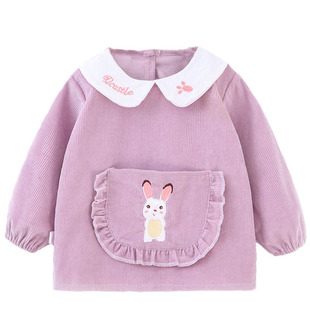 宝宝吃饭围兜防水画画护衣秋冬季儿童罩衣婴儿纯棉罩褂透气反穿衣 券