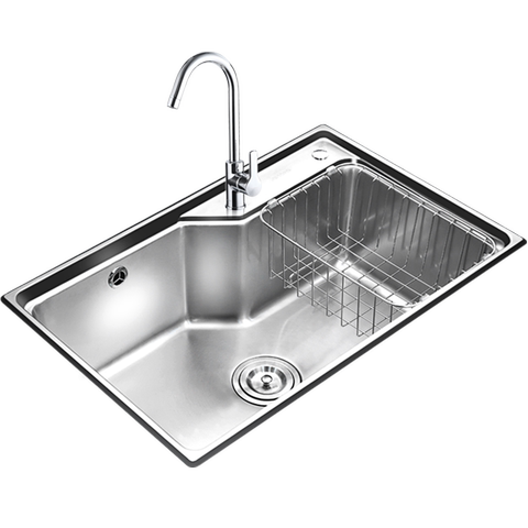 九牧厨房水槽套装单槽家用304不锈钢洗碗洗菜盆加厚水池菜盆水斗