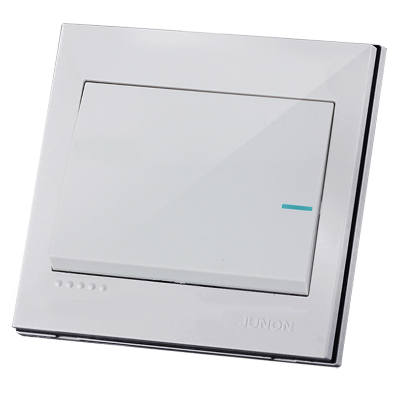 他他商城 电器 俊朗开关插座面板黑白系列 junon正品 五孔一二三单