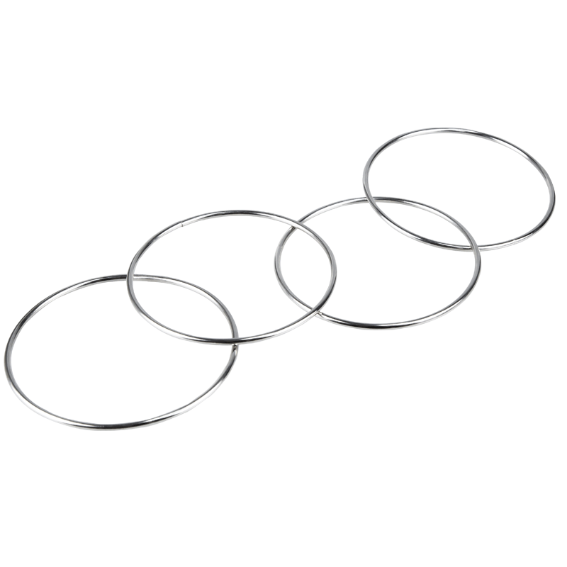 魔术8000旗舰店四连环 儿童玩具变铁环不锈钢铁圈 舞台魔术圈道具