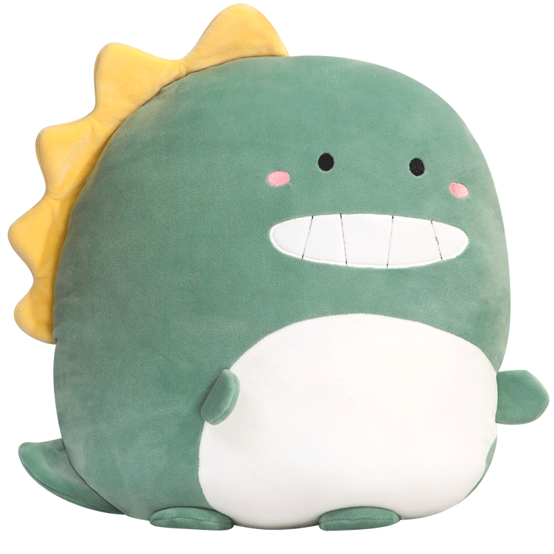 恐龙暖手抱枕办公室靠垫沙发客厅靠背垫女可爱小靠枕插手睡觉靠背