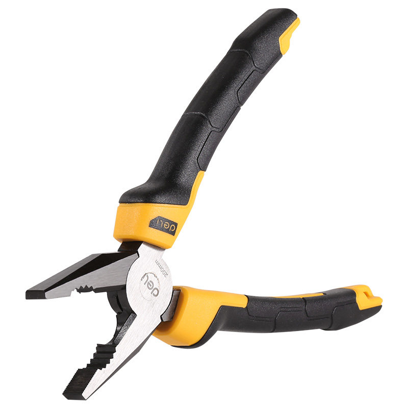 得力钳子老虎钳多功能电工钢丝钳省力小尖嘴钳斜嘴钳工业级虎口钳