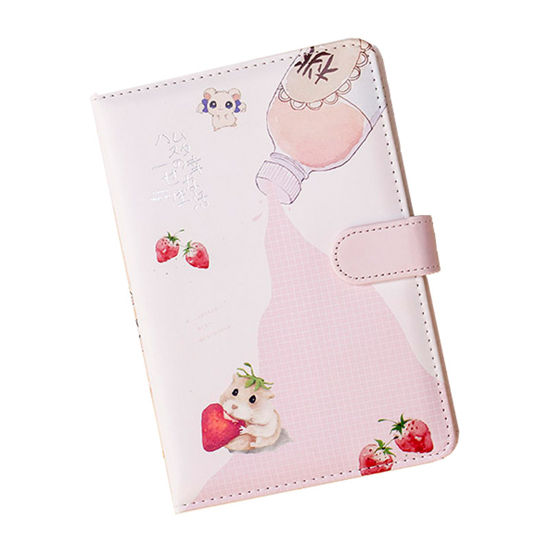 日系可爱仓鼠手账本小清新日记本学生便携文艺少女心彩页插画本子
