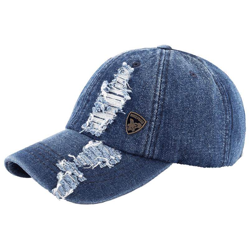 嘻哈帽子男潮流个性韩版街头潮人牛仔布棒球帽女休闲百搭鸭舌帽男