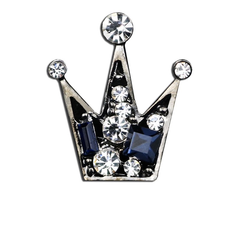 韩版皇冠西装胸针男款小领针女衬衫领扣水晶男士胸花高档徽章配饰