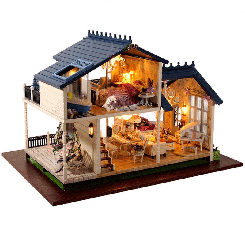 diy小屋手工拼装别墅阁楼制作模型小房子创意女孩成人生日礼物女