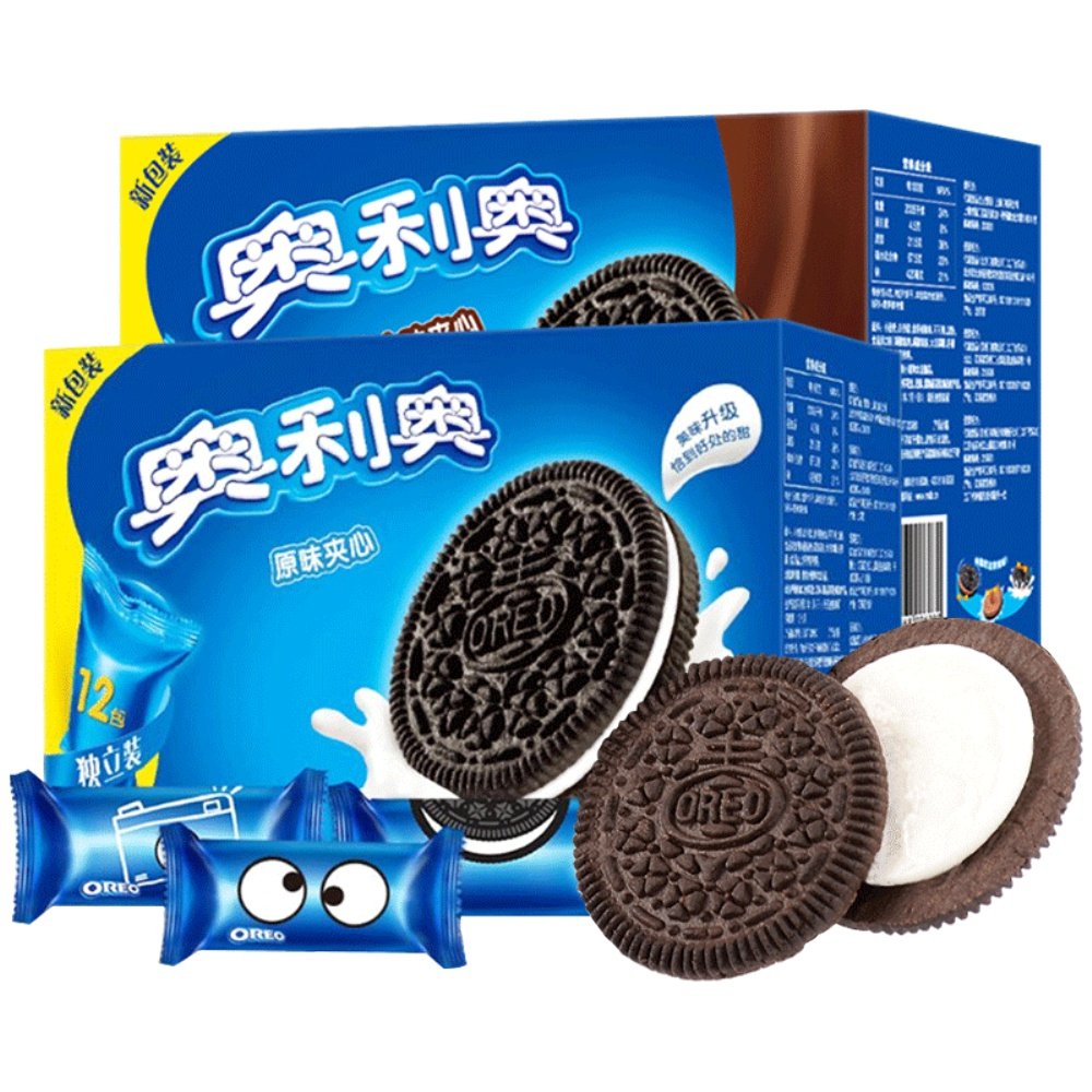周杰伦奥利奥饼干整箱零食大礼包696g装散装小包装原味夹心饼干-篱胧
