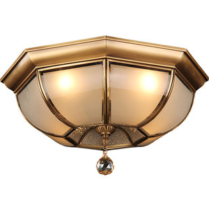 奥灯欧式全铜门厅卧室水晶吸顶灯