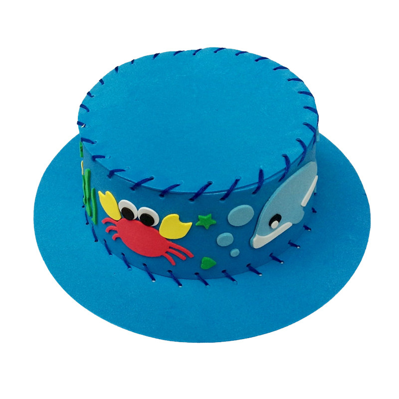 eva帽子儿童手工diy制作立体创意缝制益智美劳玩具幼儿园材料包