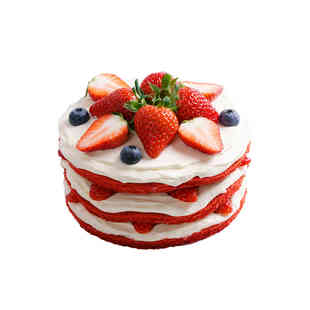 菲颂cake裸蛋糕草莓生日新鲜低糖红丝绒蛋糕北京上海同城