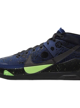 耐克nike kd13凯文杜兰特首发黑白男子气垫实战篮球鞋 ci9949-001