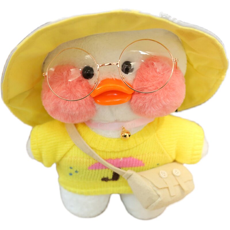 网红白色玻尿酸鸭子毛绒玩具公仔复读鸭玻尿酸小黄鸭生日礼物玩偶