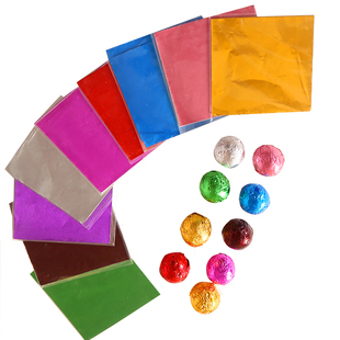 包巧克力芝麻丸用金色锡纸彩色的铝箔纸小青柑糯米蛋方糖果锡箔纸