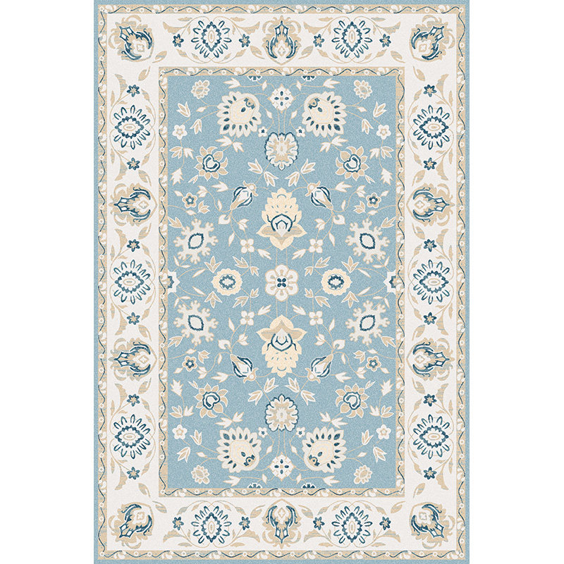 新款美式复古地毯客厅沙发茶几床边卧室地垫家用民族风乡村可机洗