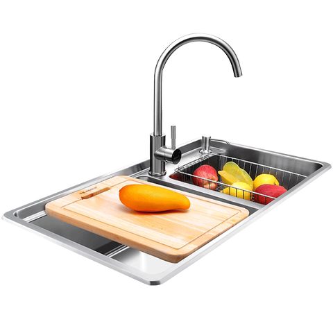 higold/悍高加厚304不锈钢单槽厨房家用洗菜盆水池洗碗池拉伸水槽