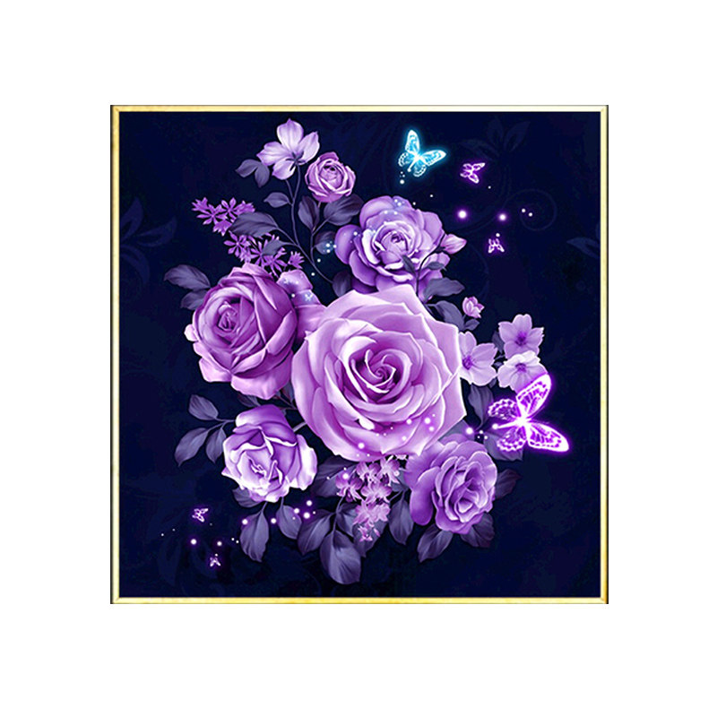 5d钻石画满钻新款玫瑰花点钻十字绣2021花卉餐厅客厅卧室简约小幅