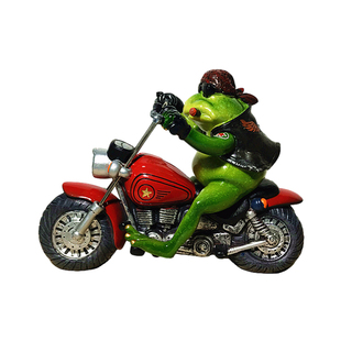 新款装饰品胖青蛙餐厅牛蛙家居客厅摆件摩托车个性男生日创意礼物 券