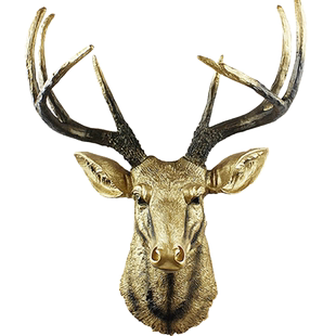 欧式鹿头家居电视背景墙上装修壁挂