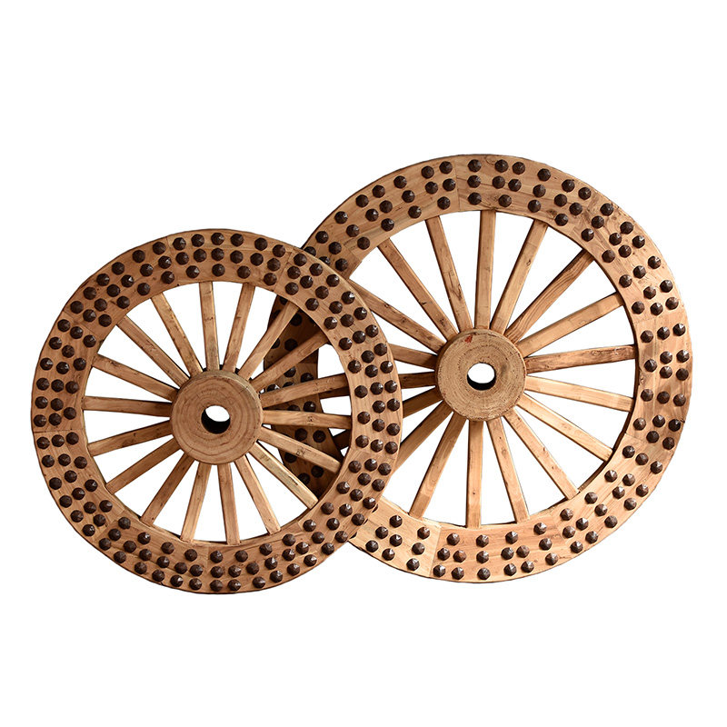 旧车轮老车轱辘缅甸花梨木老物件风化纹怀旧民俗庭院复古装饰摆件