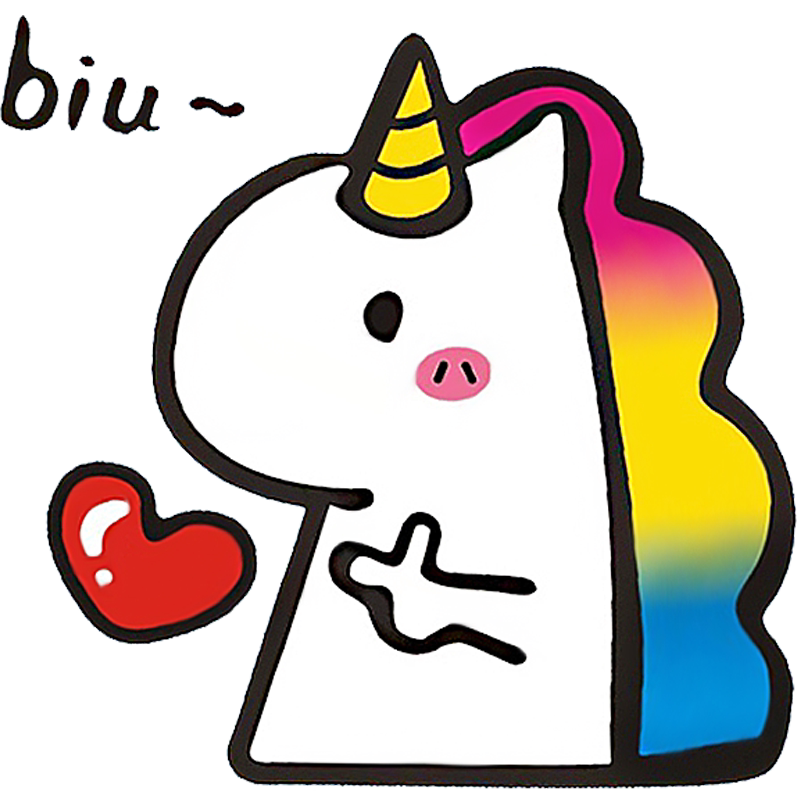 汽车贴纸独角兽创意个性车身两侧划痕遮挡遮盖装饰贴女司机车标贴