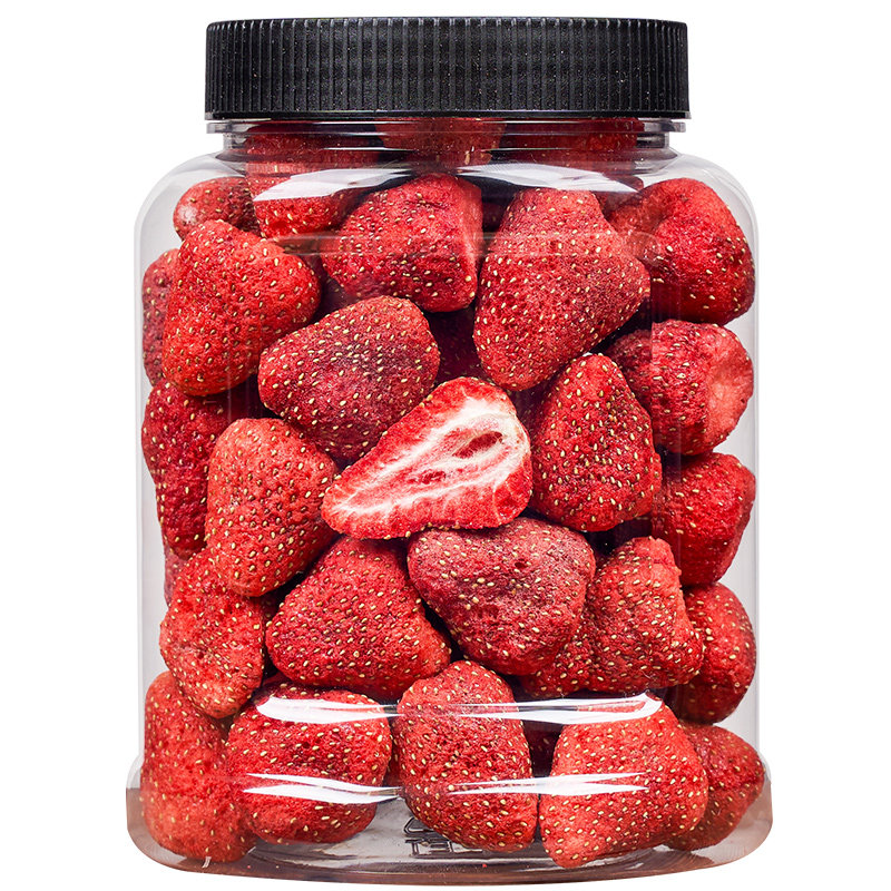 冻干草莓脆水果干整粒草莓罐装150g雪花酥烘焙原材料大罐果蔬脆干
